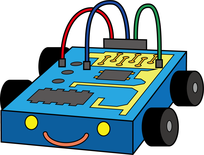 イラストポップ 学校のイラスト プログラミングno02コースプログラミング用の車の無料素材