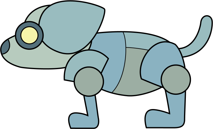 イラストポップ 学校のイラスト プログラミングno22ロボット犬の無料素材