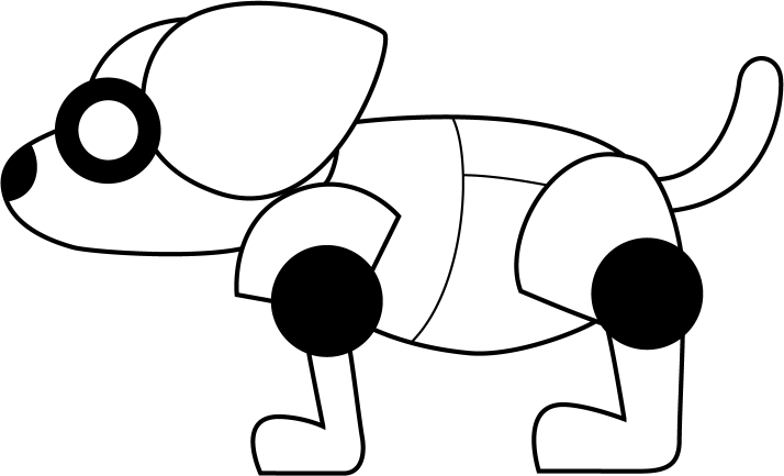プログラミングNo22ロボット犬イラスト