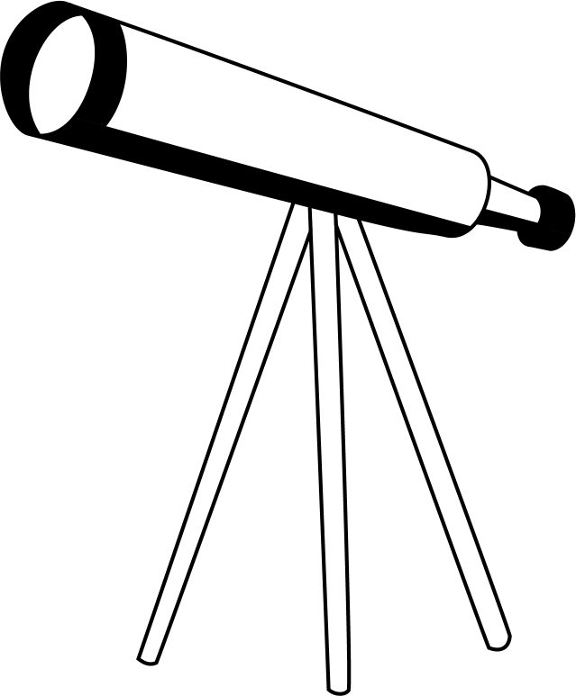 イラストポップ 学校のイラスト 理科no24天体望遠鏡の無料素材