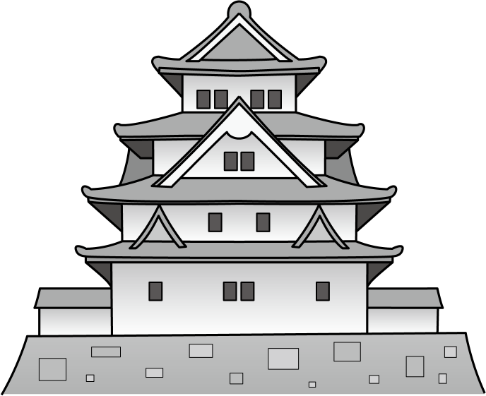 イラストポップ 学校のイラスト 社会科no29日本の城の無料素材