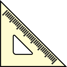 イラストポップ 学校のイラスト 学用品no28二等辺直角三角形の三角定規の無料素材