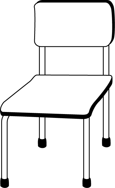 イラストポップ 学校のイラスト 学用品no椅子の無料素材
