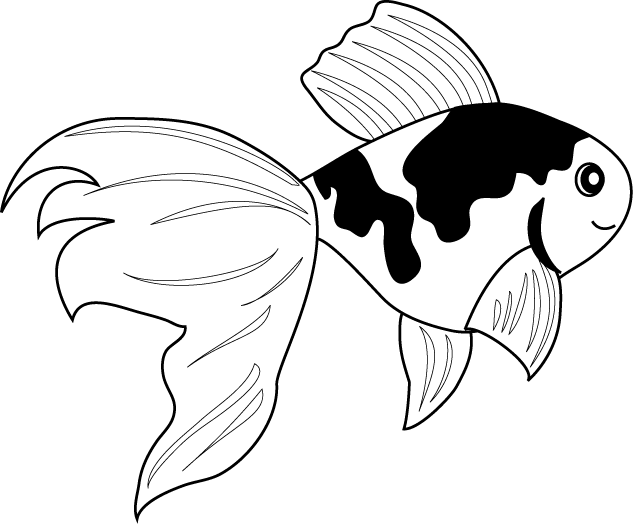 最高のコレクション 金魚 イラスト 白黒
