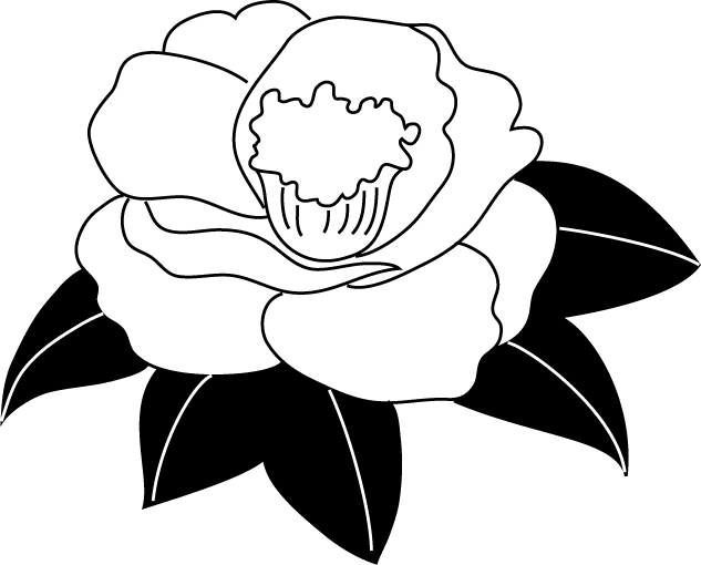 驚くばかり椿 花 イラスト 白黒 ディズニー画像のすべて