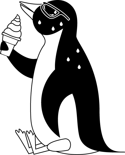 イラストポップの季節の素材 春夏秋冬の行事や風物のイラスト7月2 No22ペンギンの無料ダウンロードページ