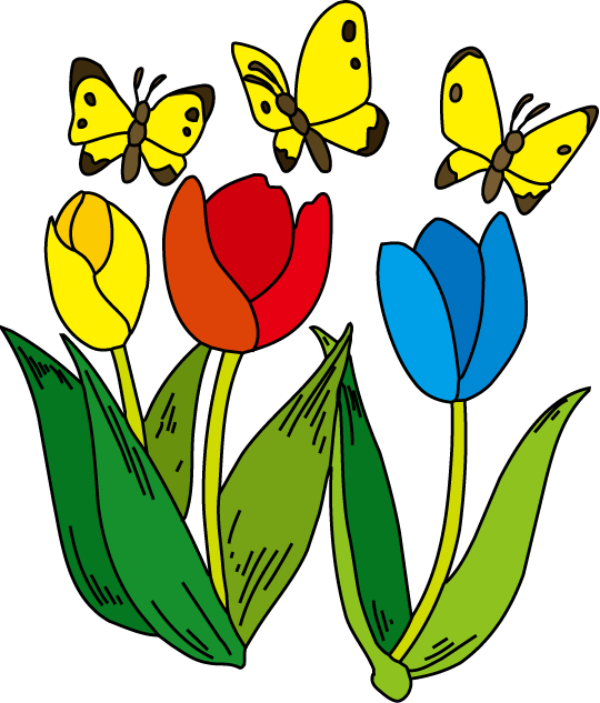 イラストポップの季節の素材 春夏秋冬の行事や風物のイラスト3月1 No26蝶と花の無料ダウンロードページ
