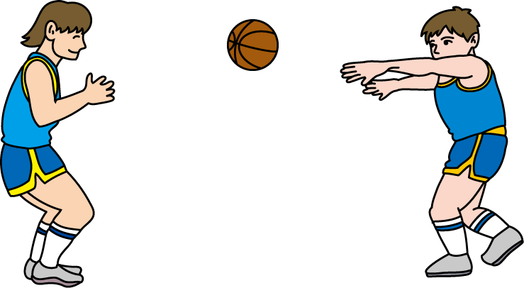 イラストポップのスポーツフリーイラスト バスケットボールの無料素材