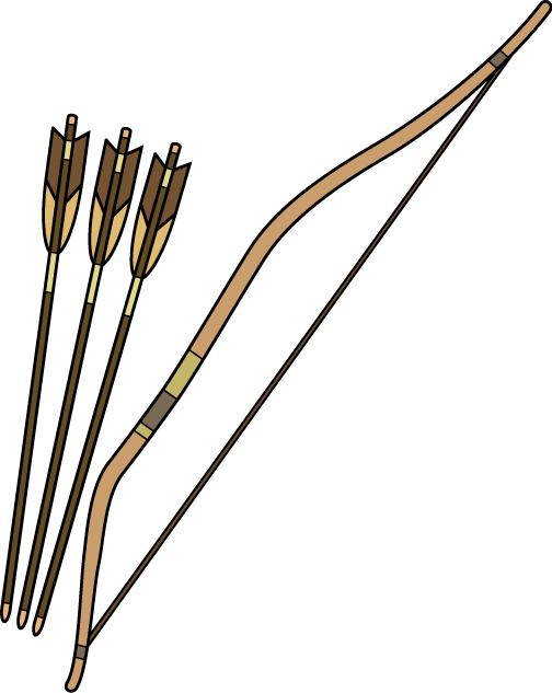 アーチェリー 弓道17 弓と矢の無料イラスト イラストポップのスポーツ