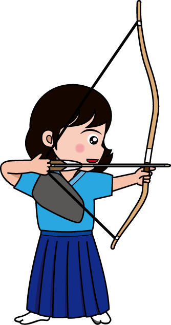 アーチェリー 弓道19 弓道の無料イラスト イラストポップのスポーツ