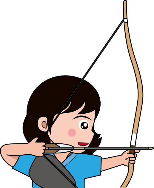 アーチェリー 弓道20 弓道の無料イラスト イラストポップのスポーツ