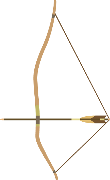 アーチェリー 弓道18 弓と矢の無料イラスト イラストポップのスポーツクリップアートカット集