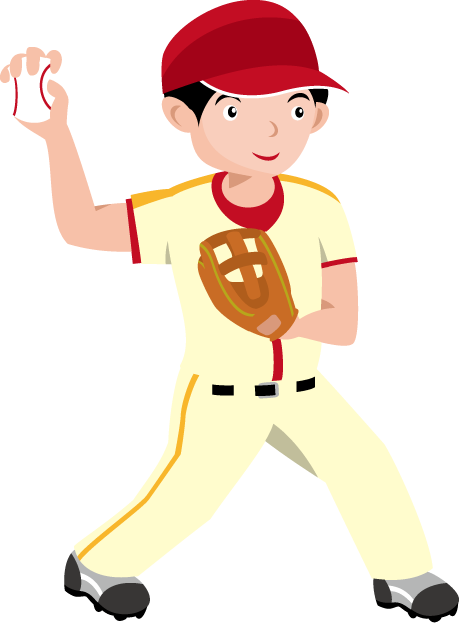 野球10 ピッチャー の無料イラスト イラストポップのスポーツクリップアートカット集