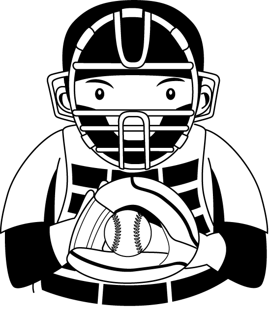 野球21 キャッチャー の無料イラスト イラストポップのスポーツクリップアートカット集