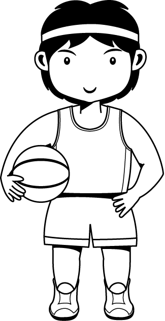 バスケットボール01-バスケット選手イラスト