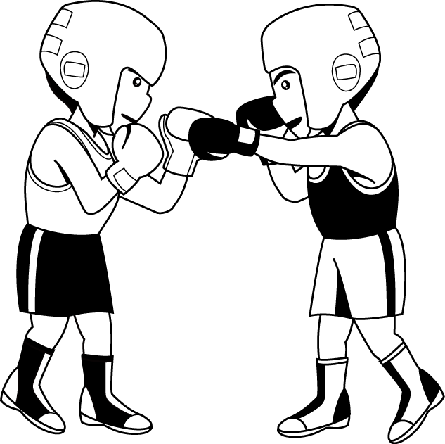 ボクシング06-スパーリングイラスト