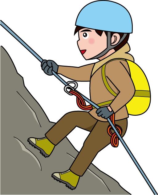登山22 登山ロープの無料イラスト イラストポップのスポーツクリップアートカット集