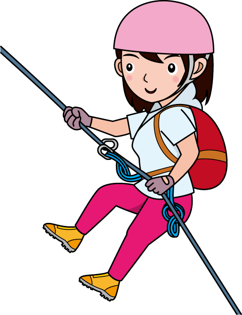 登山23 登山ロープの無料イラスト イラストポップのスポーツクリップアートカット集