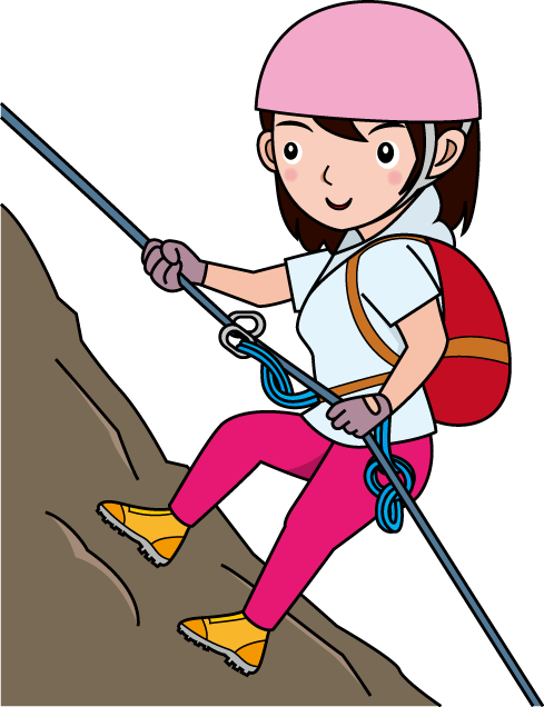 登山24 登山ロープの無料イラスト イラストポップのスポーツクリップアートカット集