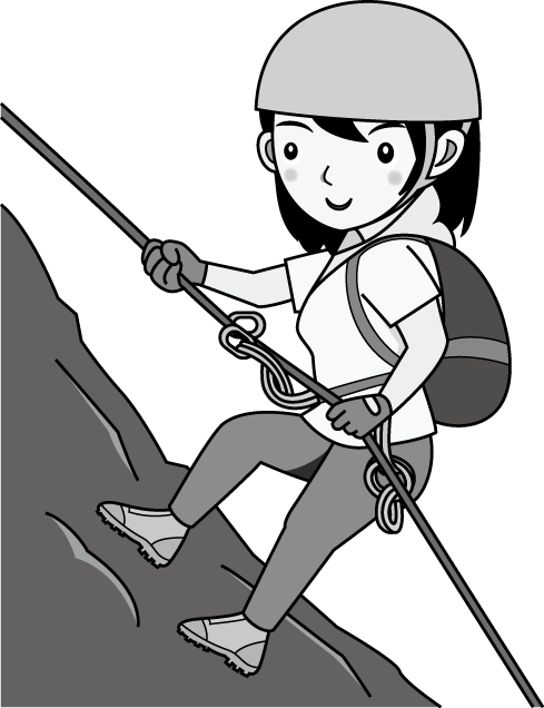 登山24-登山ロープイラスト