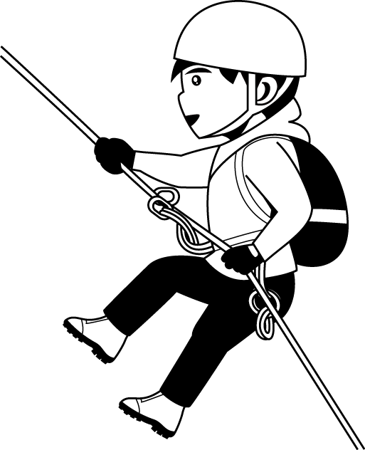 登山21 登山ロープの無料イラスト イラストポップのスポーツクリップアートカット集
