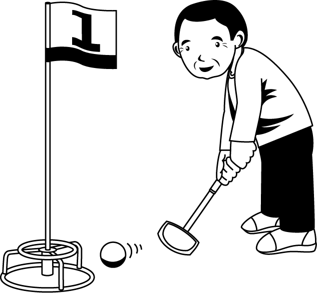 グランドゴルフ12 グランドゴルフ の無料イラスト イラストポップのスポーツクリップアートカット集