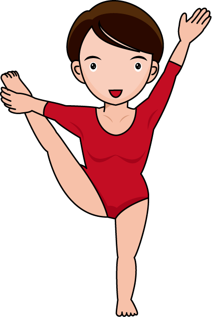 女子体操02 女子体操 の無料イラスト イラストポップのスポーツクリップアートカット集