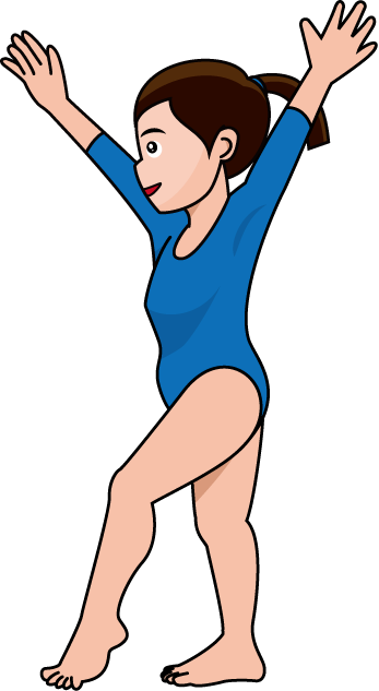 女子体操03 床運動 の無料イラスト イラストポップのスポーツクリップアートカット集