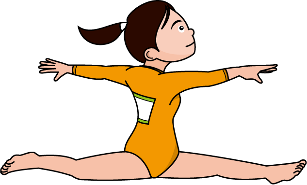 女子体操05 床運動 の無料イラスト イラストポップのスポーツクリップアートカット集