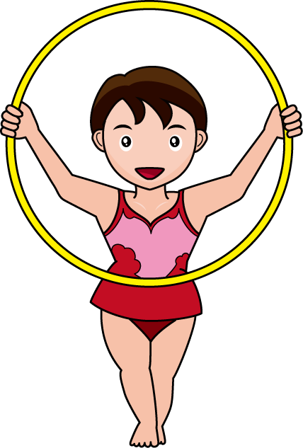 女子体操09 リング の無料イラスト イラストポップのスポーツクリップアートカット集
