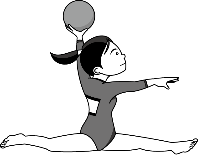 女子体操06-ボールイラスト