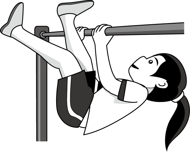 女子体操29 逆上がり の無料イラスト イラストポップのスポーツクリップアートカット集