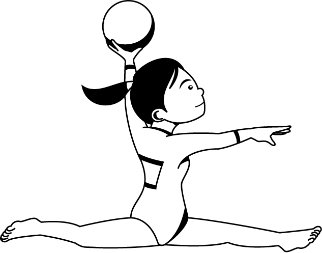 女子体操06-ボールイラスト