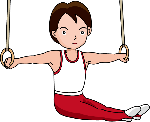 男子体操10-吊り輪 イラスト