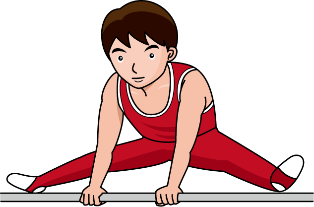 男子体操16 鉄棒 の無料イラスト イラストポップのスポーツクリップアートカット集