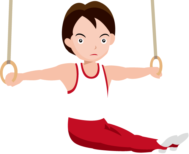 男子体操10-吊り輪 イラスト