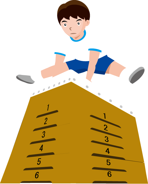 男子体操21 跳び箱 の無料イラスト イラストポップのスポーツクリップアートカット集