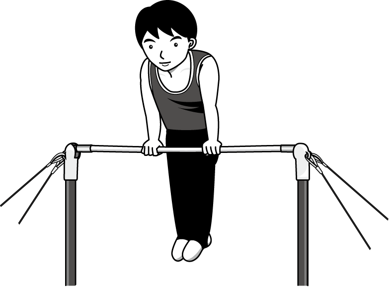 男子体操17 鉄棒 の無料イラスト イラストポップのスポーツクリップアートカット集