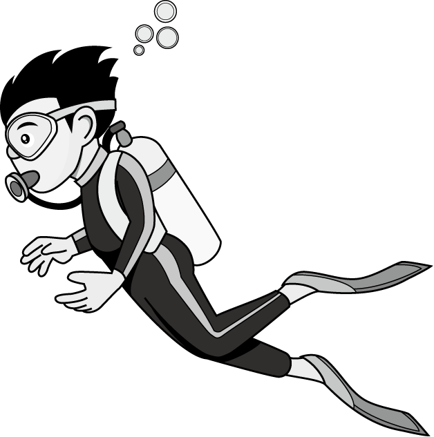 マリンスポーツ02 ダイビング の無料イラスト イラストポップのスポーツクリップアートカット集