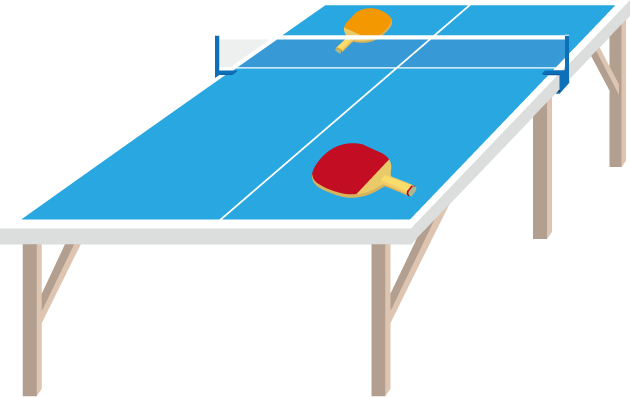卓球18 卓球台 の無料イラスト イラストポップのスポーツクリップアートカット集