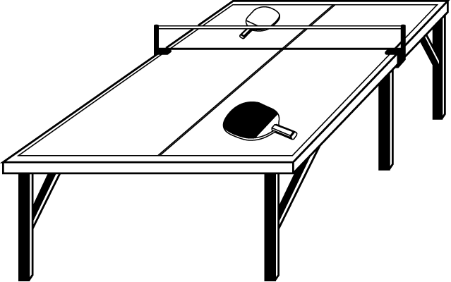 卓球18 卓球台 の無料イラスト イラストポップのスポーツクリップ