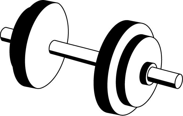 筋肉トレーニング11-ダンベル の無料イラスト-イラストポップのスポーツクリップアートカット集