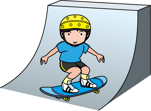 ローラースポーツ30 スケートボード の無料イラスト イラストポップのスポーツクリップアートカット集