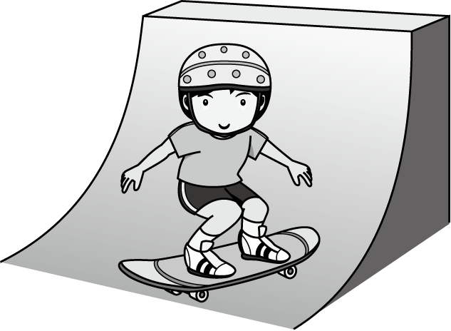 ローラースポーツ30-スケートボード イラスト