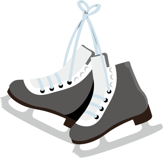 アイススケート06-スケート靴 イラスト