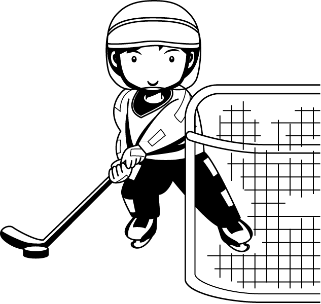 アイススケート26 アイスホッケー の無料イラスト イラストポップのスポーツクリップアートカット集