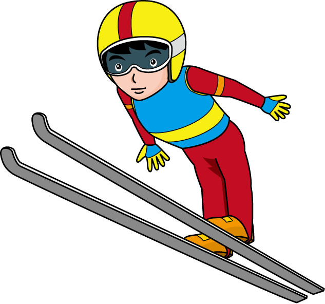 スキースノーボード12-ジャンプ イラスト