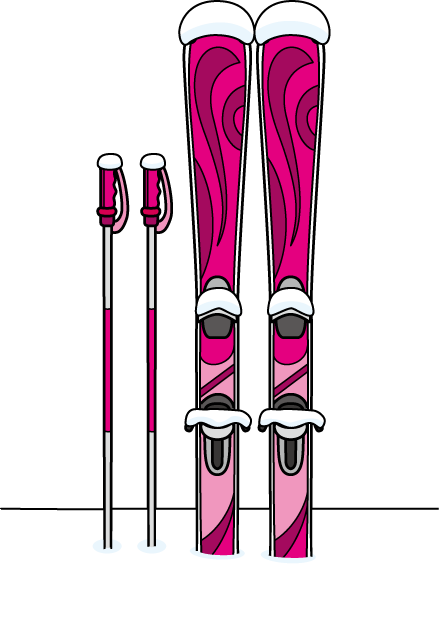 スキースノーボード26 スキー の無料イラスト イラストポップのスポーツクリップアートカット集