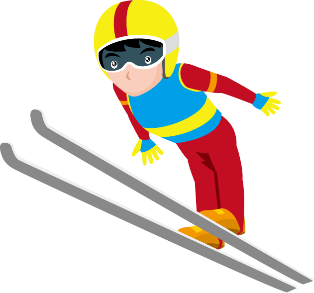 スキースノーボード12 ジャンプ の無料イラスト イラストポップのスポーツクリップアートカット集