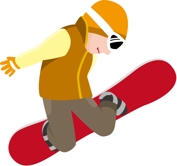 スキースノーボード15 スノーボード の無料イラスト イラストポップのスポーツクリップアートカット集